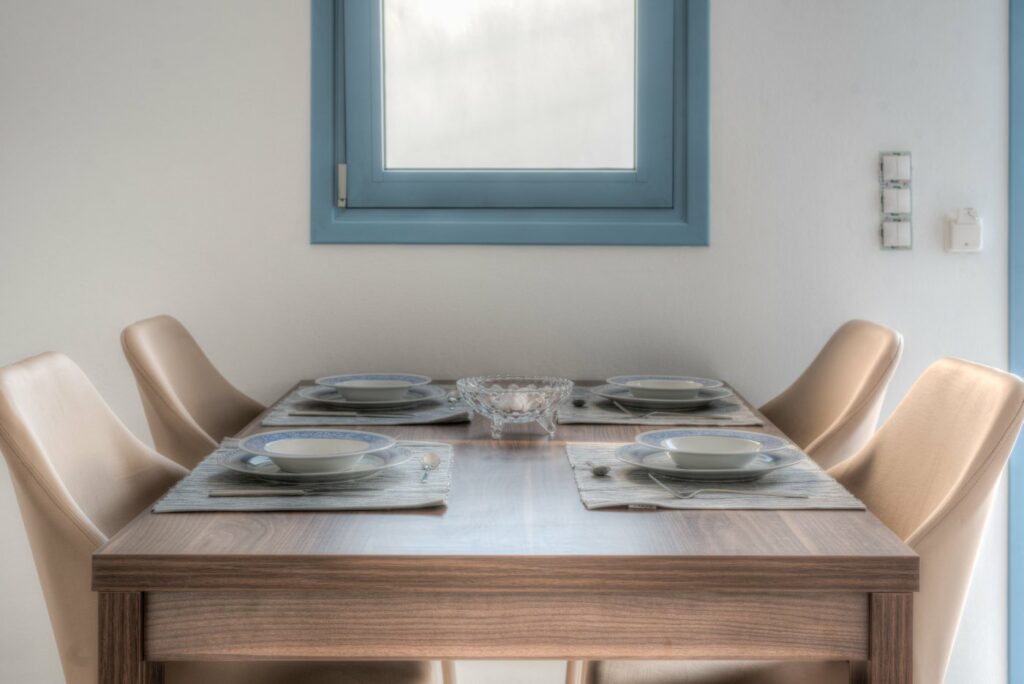 The dining table