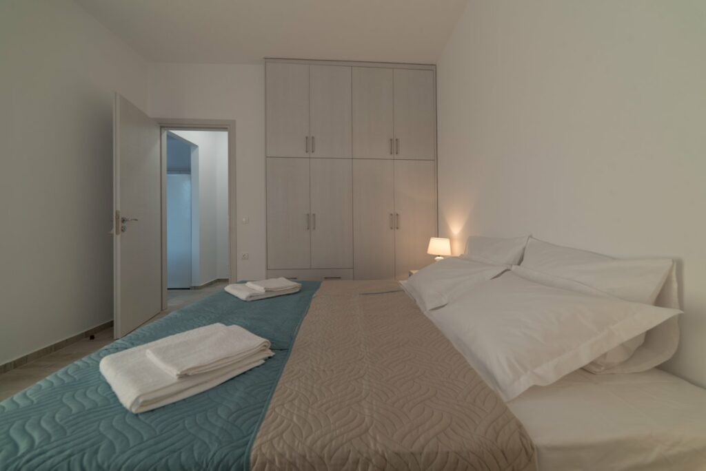 The bedroom and the closet